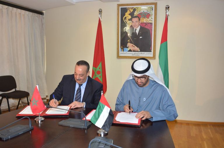 مراسم توقيع  الاتفاقية بين الإماراتية والمغرب بشأن  التعاون الإعلامي 