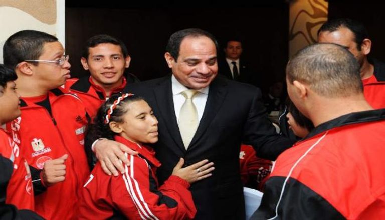 جانب من اهتمام الرئيس المصري بأصحاب الهمم