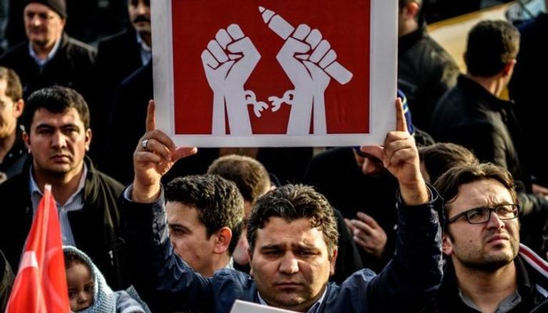 مظاهرات ضد تقييد الصحافة في تركيا - أرشيفية