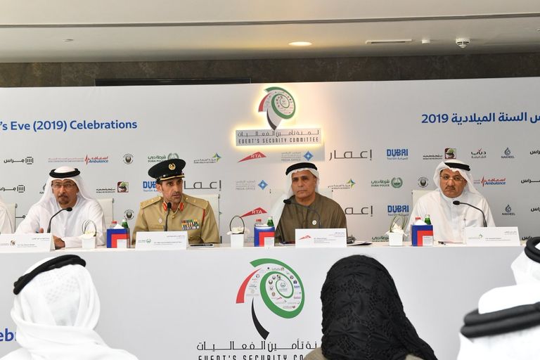 لجنة تأمين الفعاليات في إمارة دبي تكشف خطتها لاحتفالات رأس السنة 2019