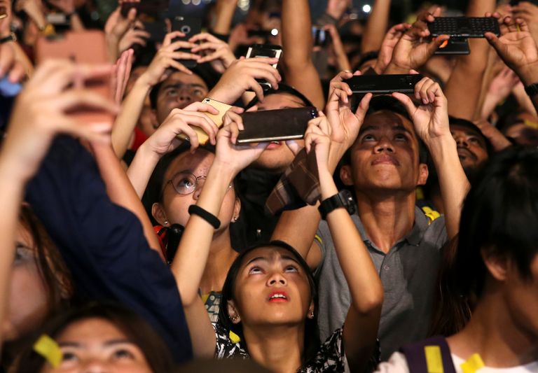 عروض الألعاب النارية في بانكوك احتفالا بالعام الجديد