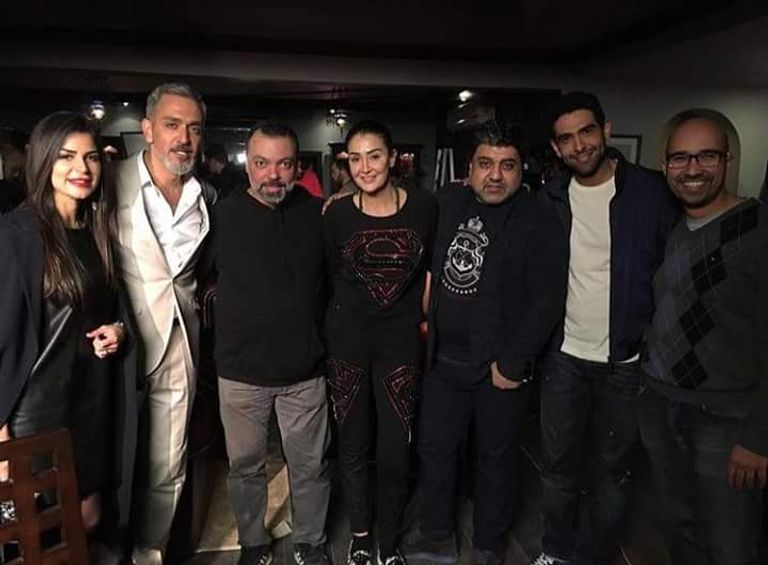 غادة عبدالرازق وفريق عمل مسلسل "ضد مجهول" غادة عبدالرازق وزينة