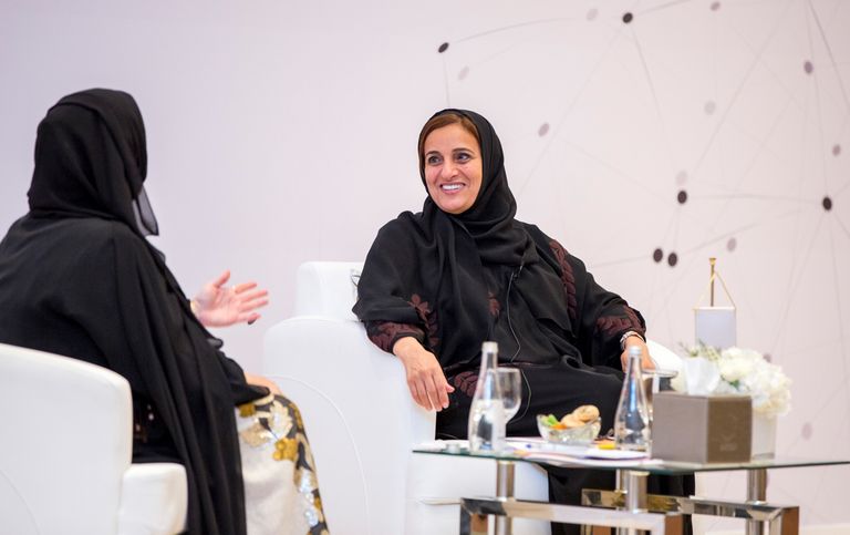 الشيخة لبنى بنت خالد القاسمي خلال اللقاء استمرار مبادرة "قدوة" للمرأة الإماراتية خلال العام الحالي