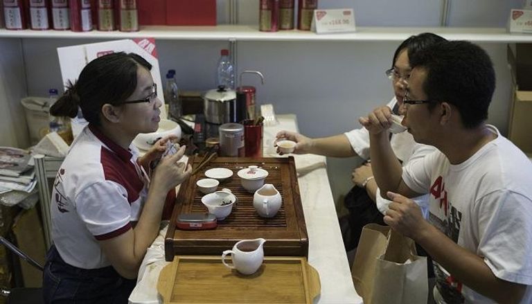 معرض للشاي في هونج كونج