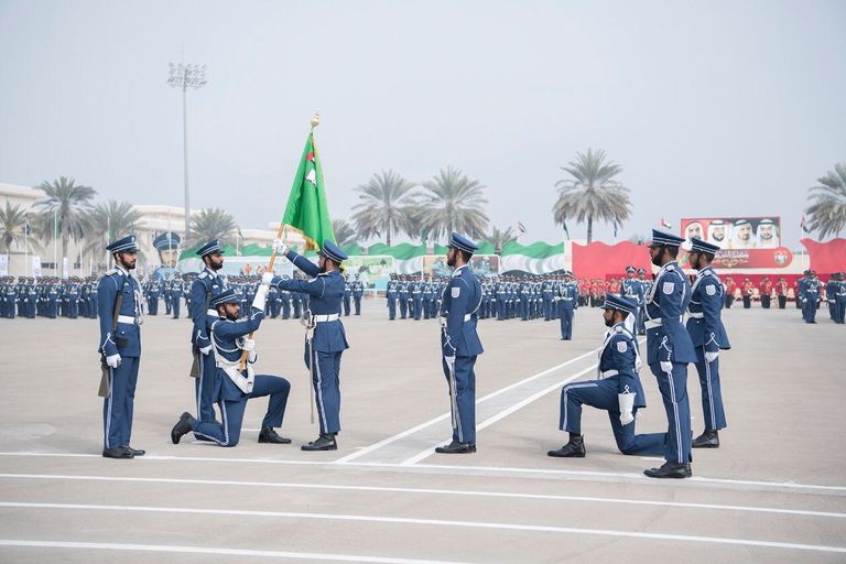 أجيال تتسلم الراية من أجيال الشيخ سعود بن راشد المعلا والشيخ سيف بن زايد آل نهيان يشهدان الحفل