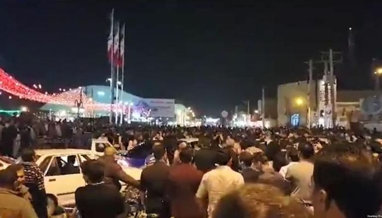 تظاهرات في مدينة ماهشهر الإيرانية