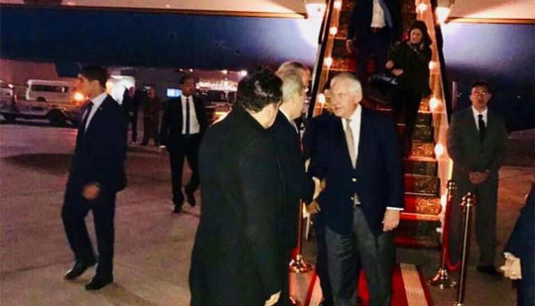 شكري وتيلرسون في مؤتمر صحفي مشترك بالقاهرة