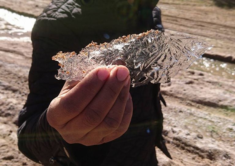 تجمد الوديان في أقصى الجنوب الجزائري  تجمّد الوديان في أقصى الجنوب الجزائري