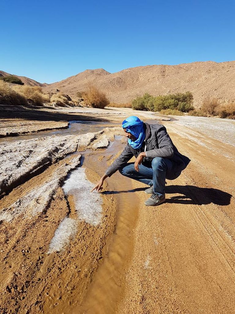 تجمد الوديان في أقصى الجنوب الجزائري  تجمّد الوديان في أقصى الجنوب الجزائري