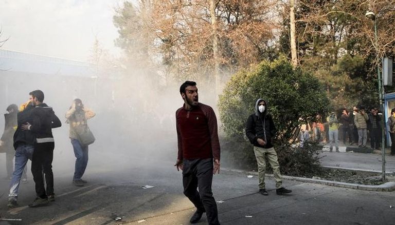 جانب من المظاهرات في إيران - أرشيفية