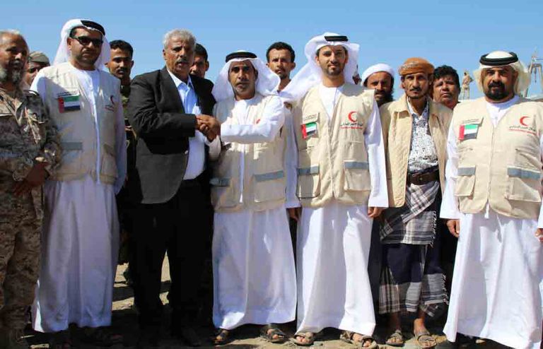 الهلال الأحمر الإماراتي يدشن مشروع مياه بمحافظة لحج تدشين مشروع مياه بمحافظة لحج