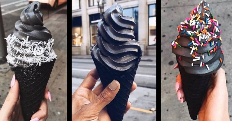 مثلجات آيس كريم سوداء