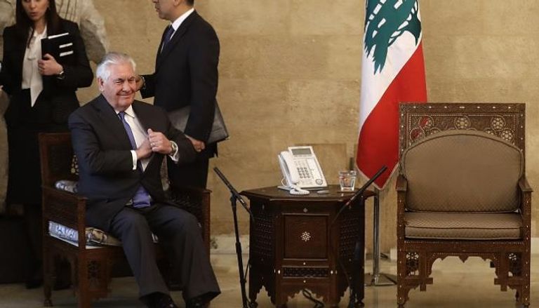 وزير الخارجية الأمريكي ينتظر الرئيس اللبناني (أ ف ب)