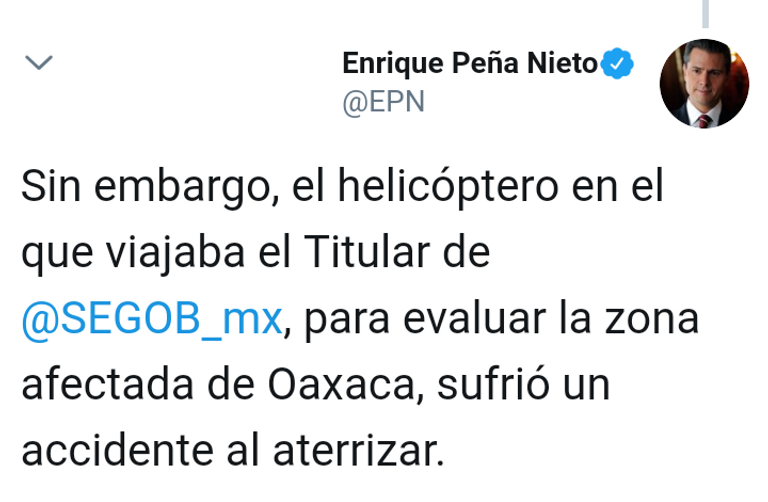 الرئيس المكسيكي ينعى ضحايا الزلزال على تويتر