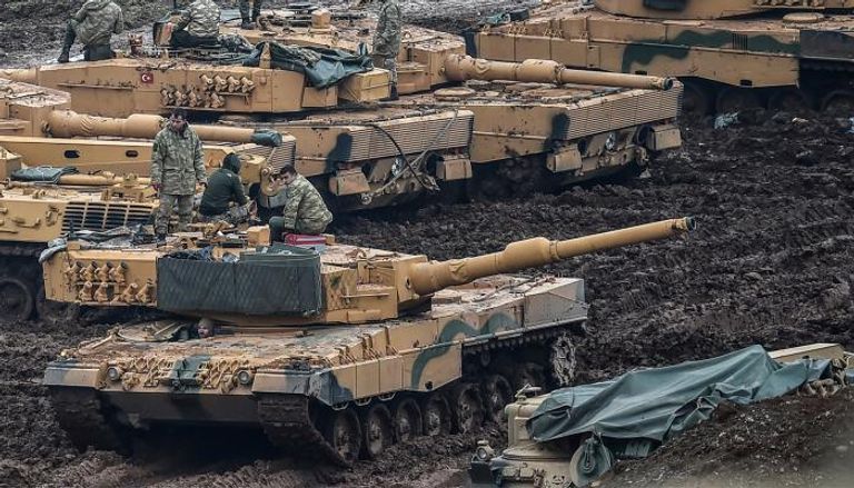 دبابات تركية تشارك بعدوان نظام أردوغان على عفرين السورية