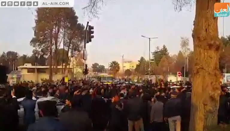 جانب من مظاهرات إيرانية ضد نظام الملالي