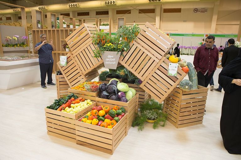 جانب من المعرض صورة من داخل معرض البحرين الدولي للحدائق 2018