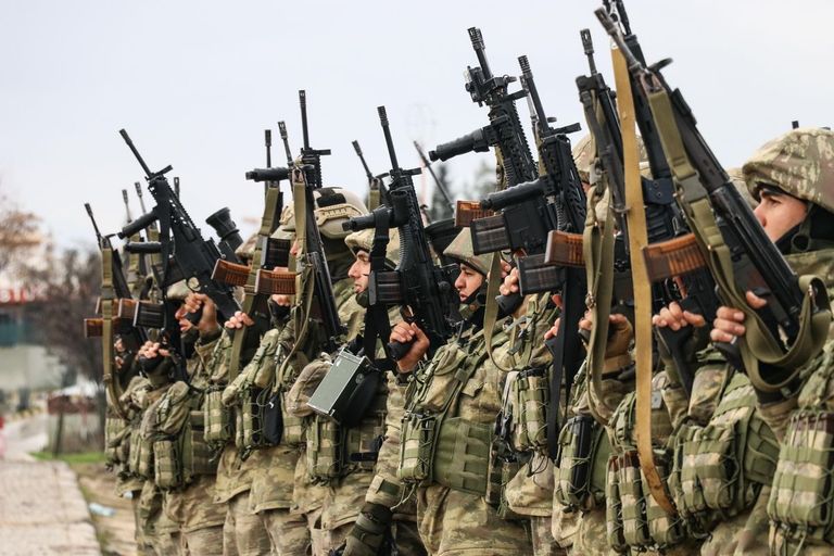 قوات تركية الرئيسان التركي رجب أردوغان والسوري بشار الأسد