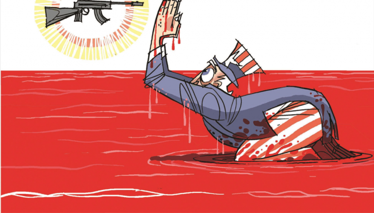رسامو كاريكاتير يسخرون من قوانين الأسلحة بأمريكا