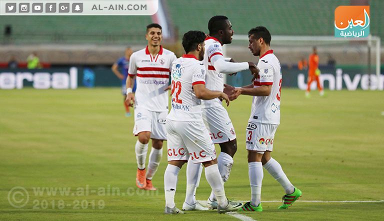 كاسونجو كابونجو مهاجم الزمالك يسجل في مرمى بتروجت