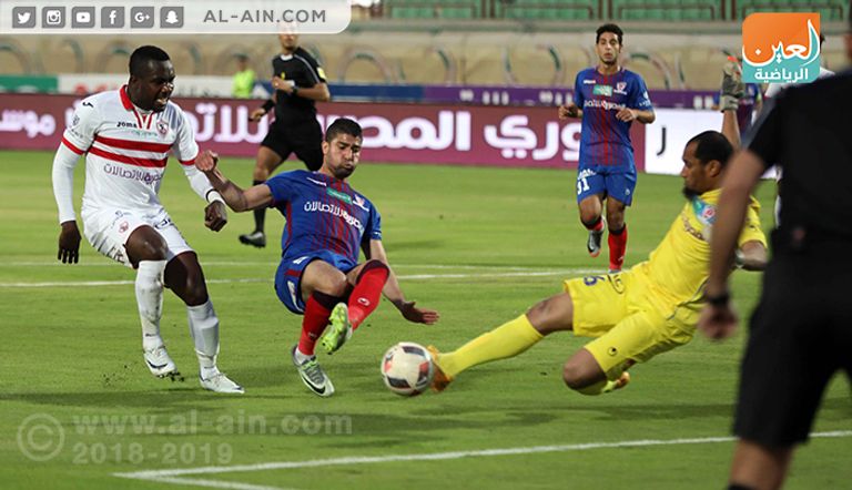 كاسونجو مهاجم الزمالك يهدد مرمى بتروجت