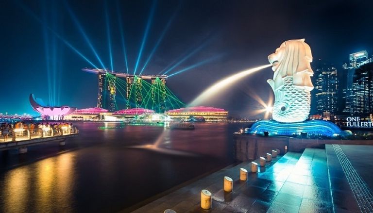 الميرليون بارك merlion park السياحة في سنغافورة تتميز بالتنوع