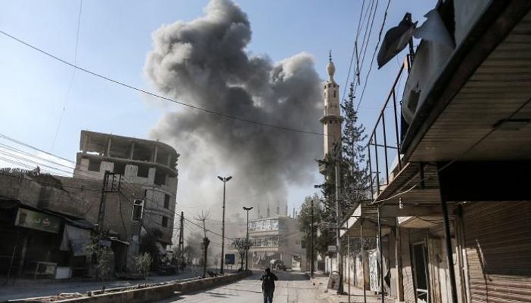جانب من القصف الجوي على الغوطة الشرقية-أرشيفية