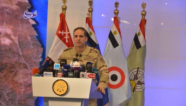 المتحدث العسكري المصري خلال المؤتمر الصحفي