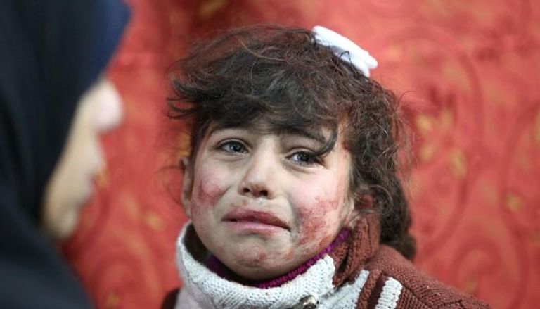 طفلة سورية من ضحايا قصف الغوطة