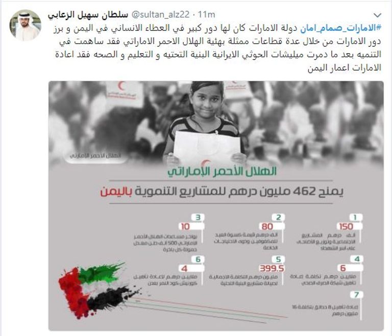 هاشتاق الإمارات صمام أمان يتصدر تويتر