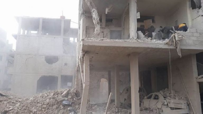 جانب من آثار الدمار في الغوطة جانب من الدمار الذي لحق بالغوطة جراء قصف جيش النظام السوري