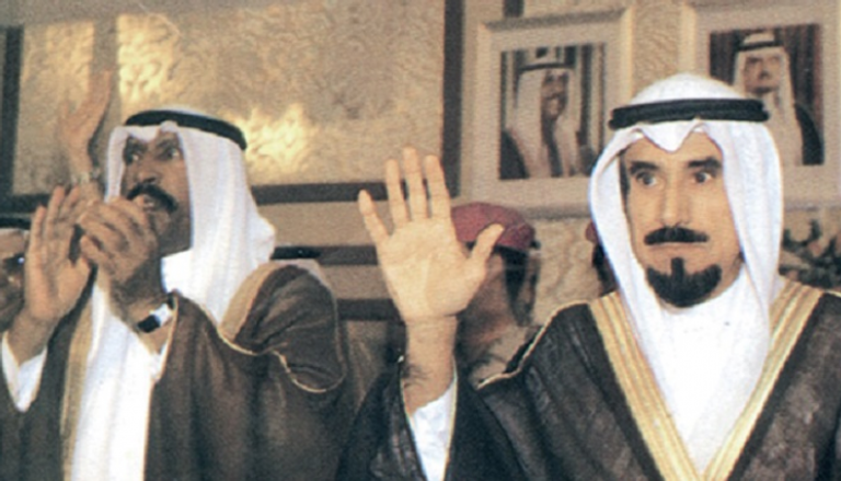 الشيخ جابر الأحمد والشيخ سعد العبد الله السالم بالسعودية
