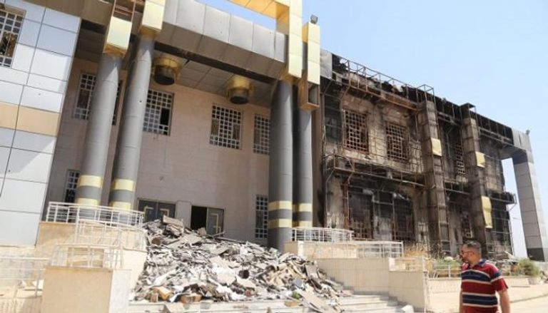 تدمير البنية التحتية في الموصل على يد تنظيم داعش الإرهابي