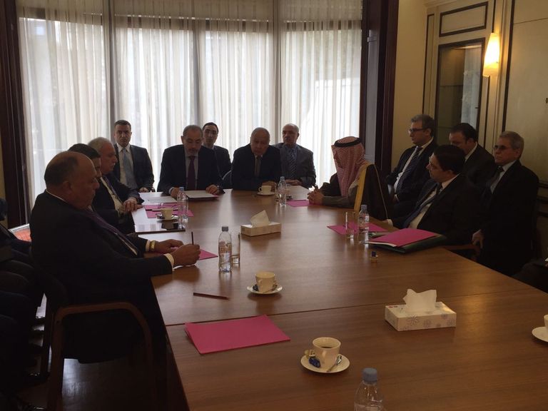 جانب من اجتماع وزراء خارجية اللجنة العربية السداسية الخاصة بالقدس