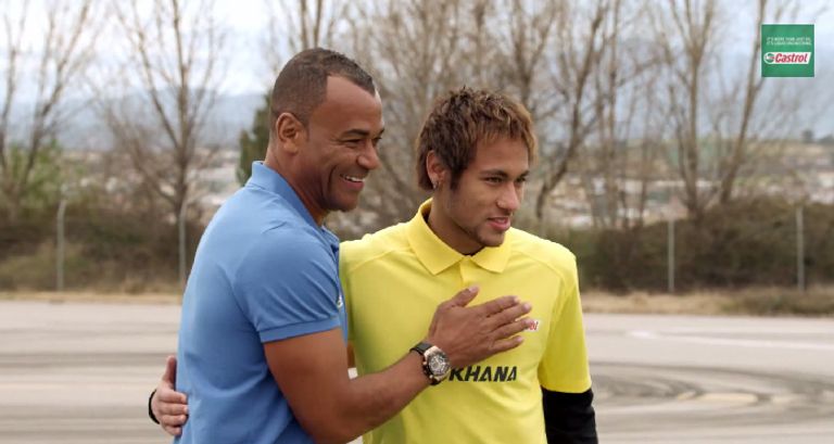 كافو مع نيمار البرازيلي نيمار دا سيلفا بقميص برشلونة