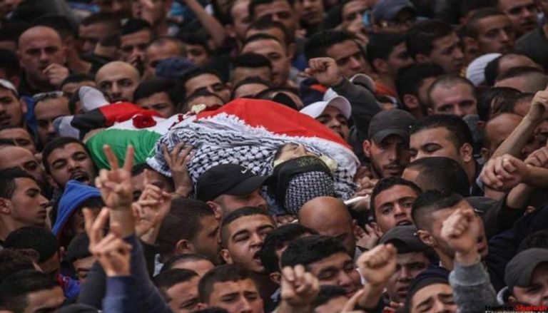 صورة أرشيفية لجنازة شهيد فلسطيني 
