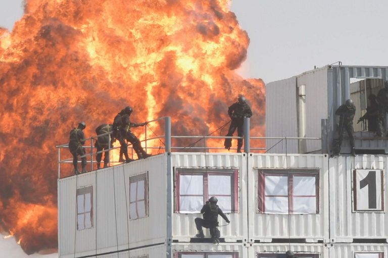 جانب من التمرين