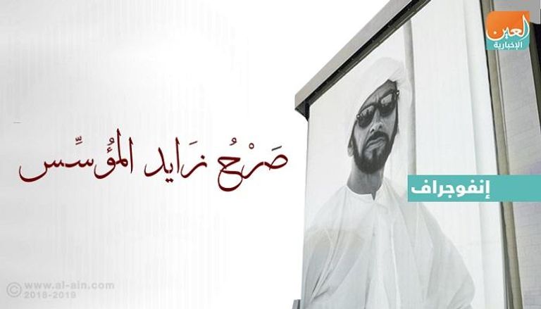 صرح زايد المؤسس في أبو ظبي إحياء لذكرى المغفور له 
