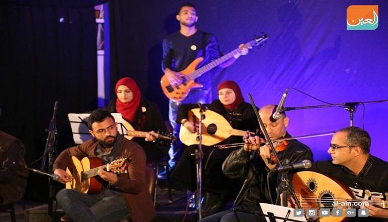 فرقة المركز الثقافي الموسيقية في غزة 
