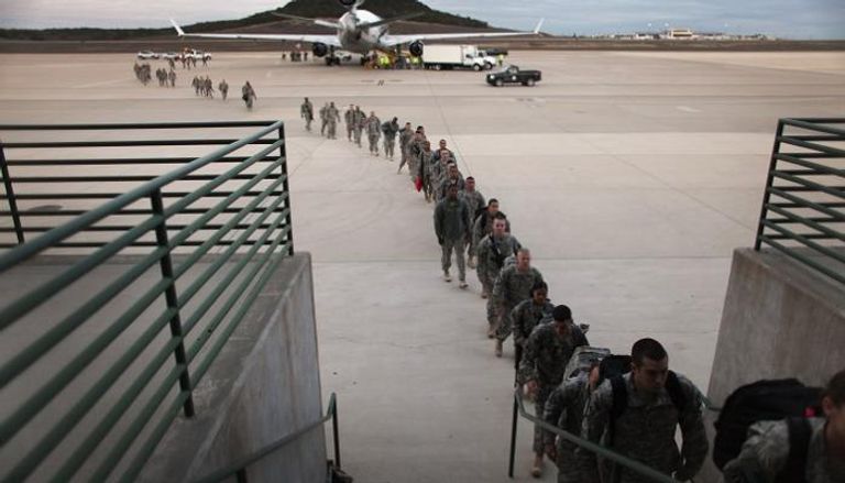 جنود من الجيش الأمريكي لدى انتهاء مهمتهم في العراق