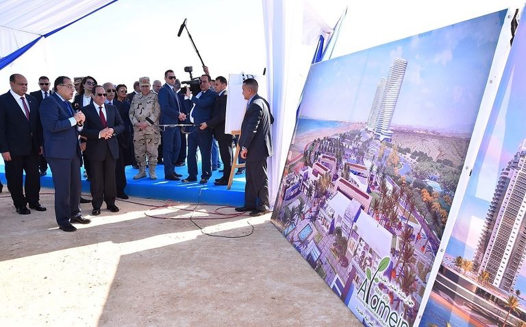 الرئيس المصري عبد الفتاح السيسي خلال تدشين المدينة الجديدة
