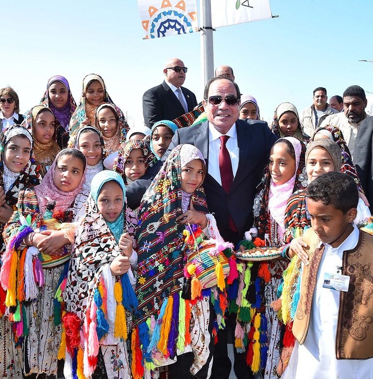 الرئيس المصري عبد الفتاح السيسي خلال تدشين المدينة الجديدة