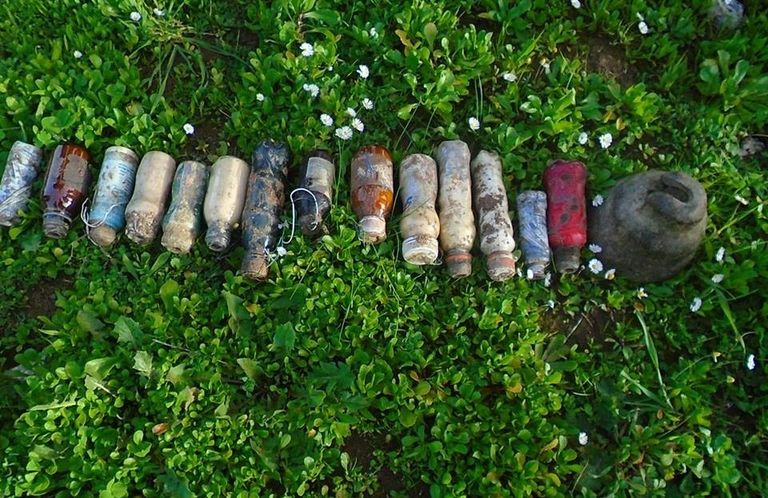 كميات من متفجرات التي أن تي