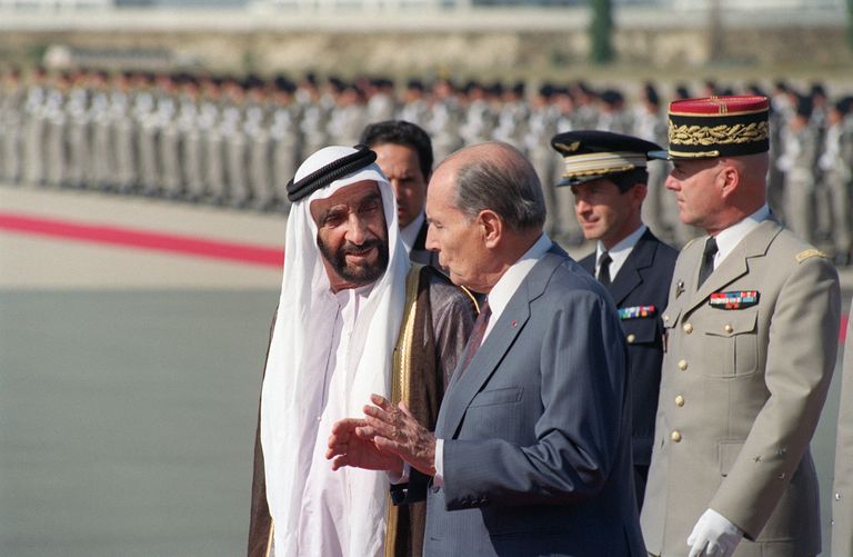 الشيخ زايد بن سلطان آل نهيان في زيارة إلى فرنسا الشيخ زايد بن سلطان آل نهيان