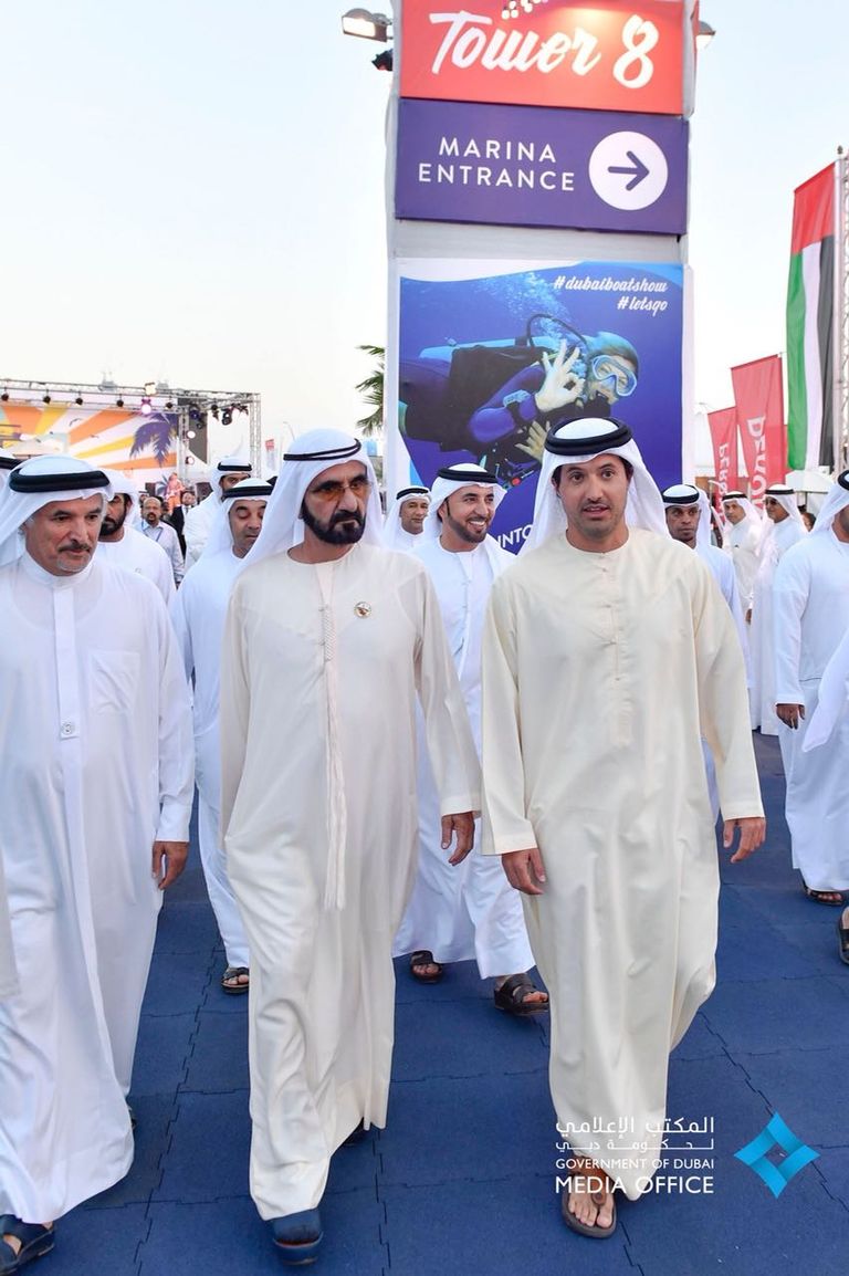 الشيخ محمد بن راشد في معرض دبي الدولي للقوارب
