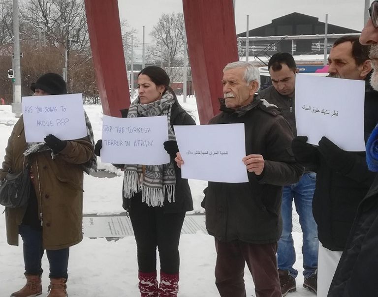 جانب من الوقفة الاحتجاجية