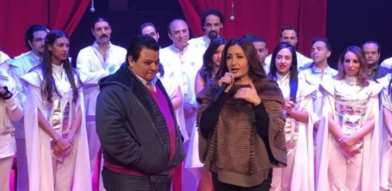 لطيفة حضرت مسرحية سلم نفسك خالد جلال مخرج مسرحية سلم نفسك