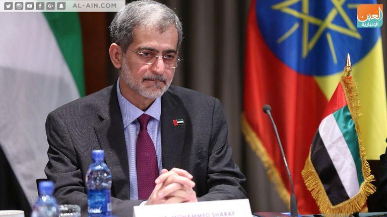 محمد شرف الهاشمي خلال الجلسة الافتتاحية للجنة الفنية المشتركة