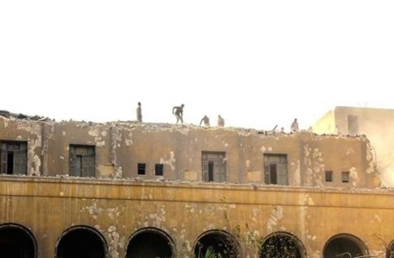 فيلا أجيون الأثرية بمدينة الإسكندرية بعد هدمها