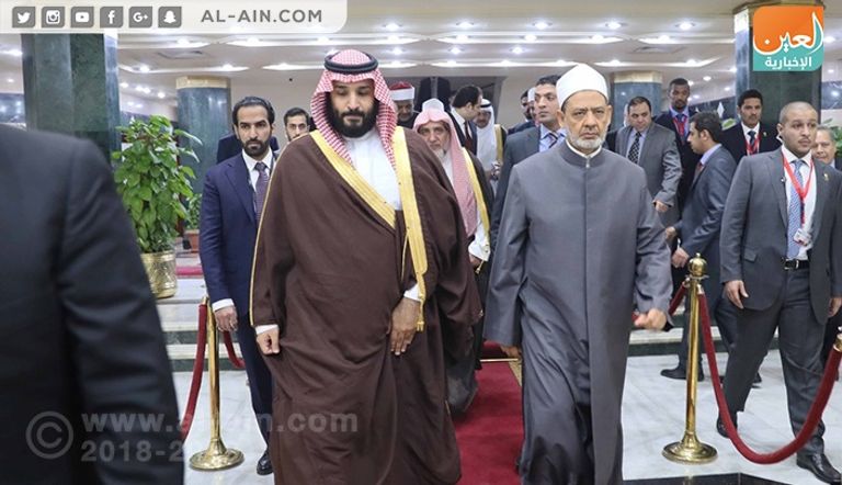 جانب من لقاء شيخ الأزهر والأمير محمد بن سلمان